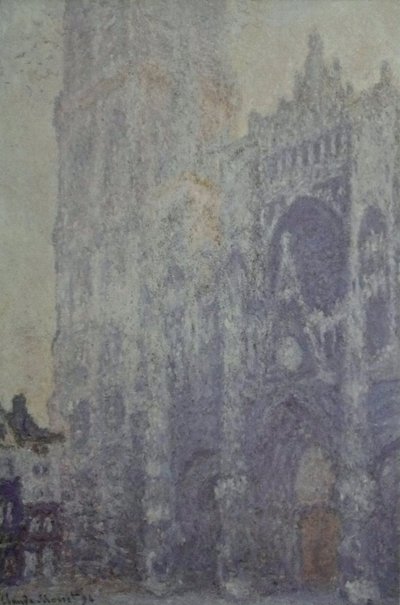 The Cathedral of Rouen. The Portal and the Saint-Romain Tower, Morning Effect; White Harmony by Claude Monet